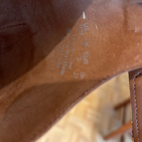 Franko Sarto Brown Leather Square Toe Sandals Slides - Picture 6 of 6